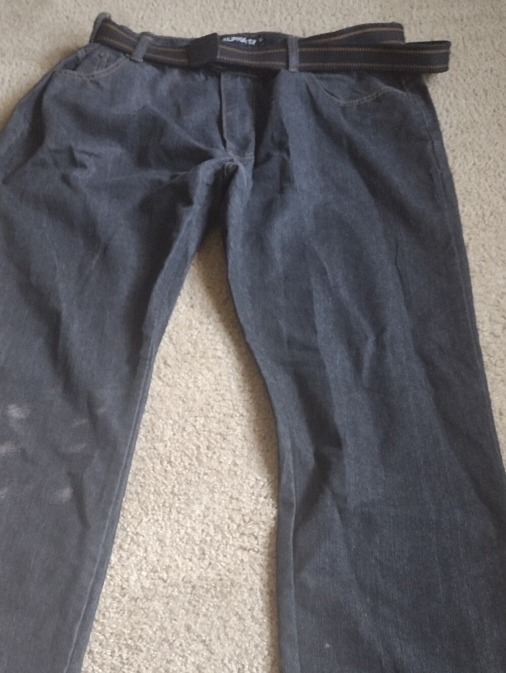 Alpha 17 - Black Pants w/Brown Trim - Men's Size 44 With Matching Belt $8